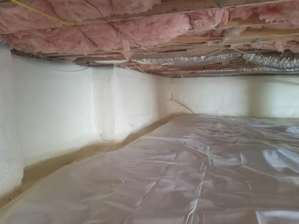 Crawl space encapsulation with closed-cell spray foam for Spray Foam Roofing in Ormond Beach